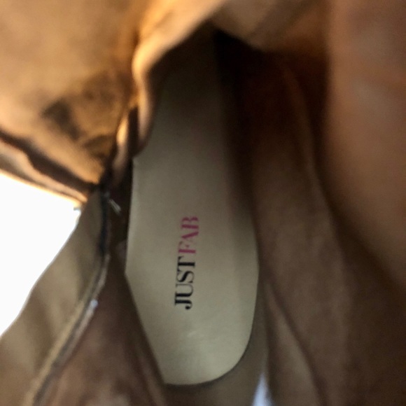 Tall Tan Cutout Buckle Boots - Picture 7 of 8